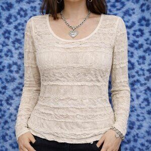 Vintage 2000s Express Lace Longsleeve Top